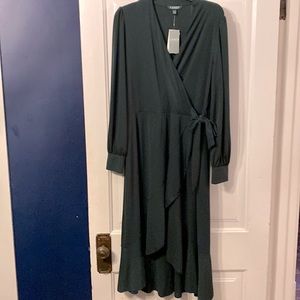 Ralph Lauren hunter green wrap dress